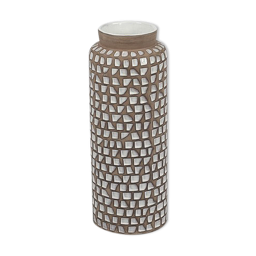 Vase émaillé avec motif profond par Ingrid Atterberg pour Upsala-Ekeby, Suède 1950