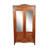 Art Deco period library cabinet in solid oak with honey patina circa 1925