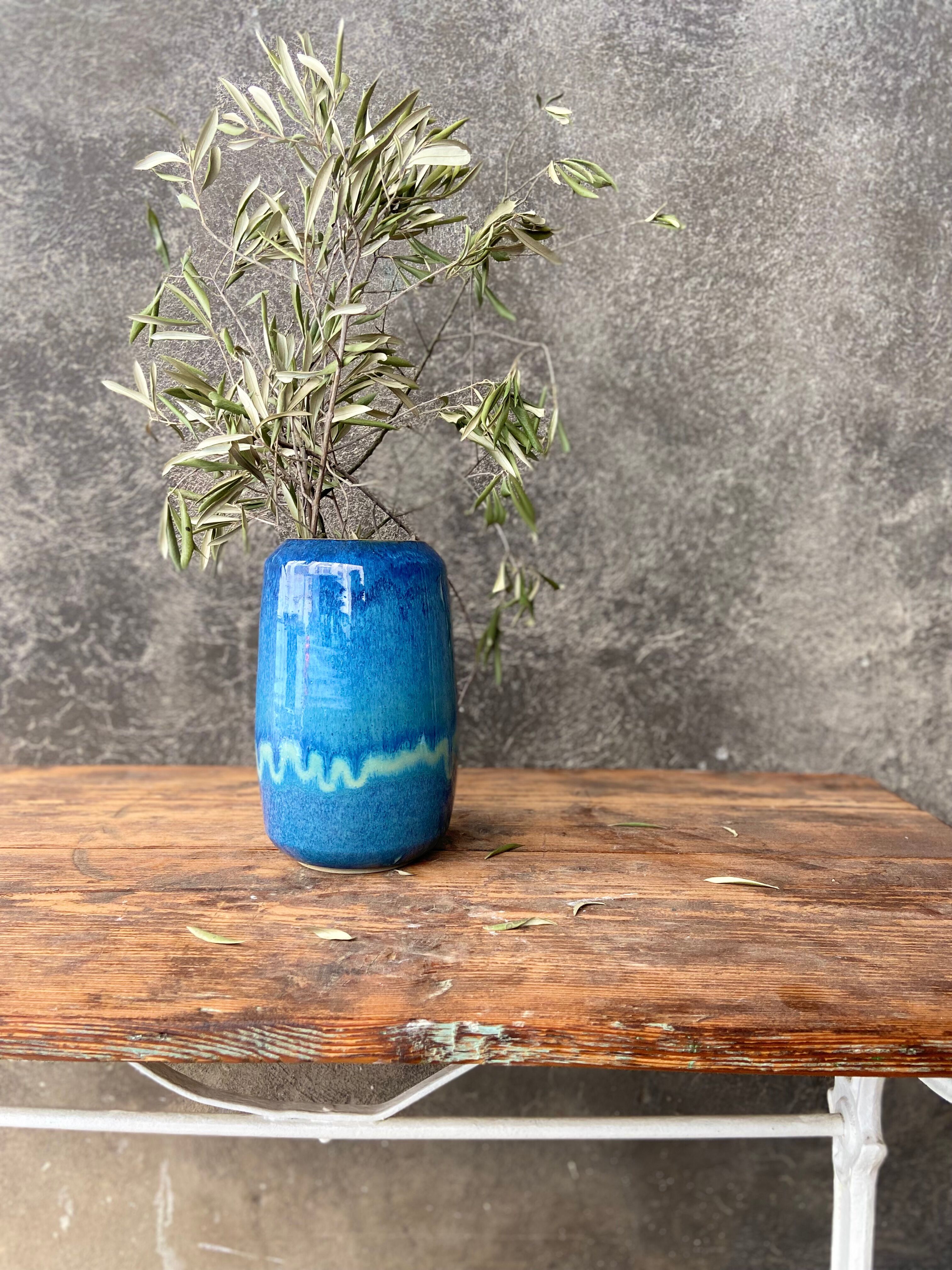 Vintage ceramic vase Vallauris 60s