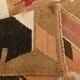 Grand tapis kilim turc vintage, décor bohème multicolore, 289x381 cm