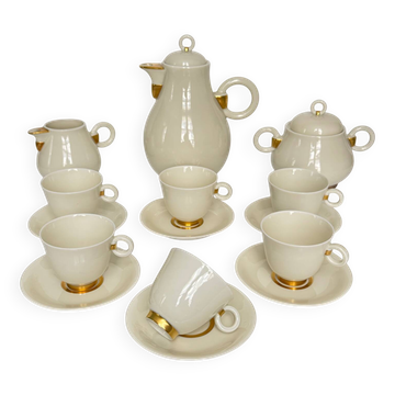 Art Deco style coffee and tea service, Ruhlmann model, Maison Vignaud, Limoges