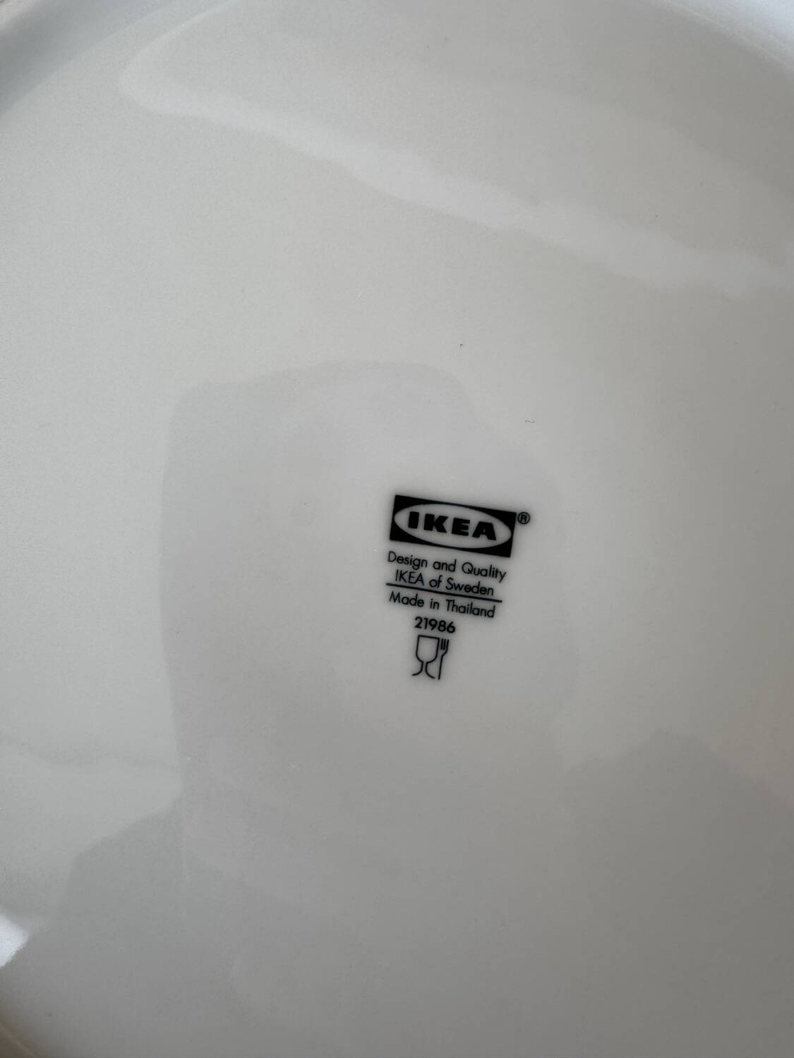 Set of 6 Vintage IKEA x Rondo white porcelain hollow dinner plates