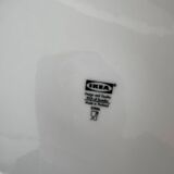 Set of 6 Vintage IKEA x Rondo white porcelain hollow dinner plates