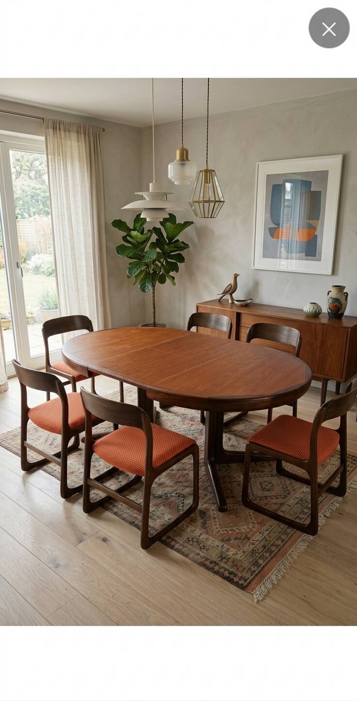 6 Baumann sled chairs in rosewood from the 1960s.