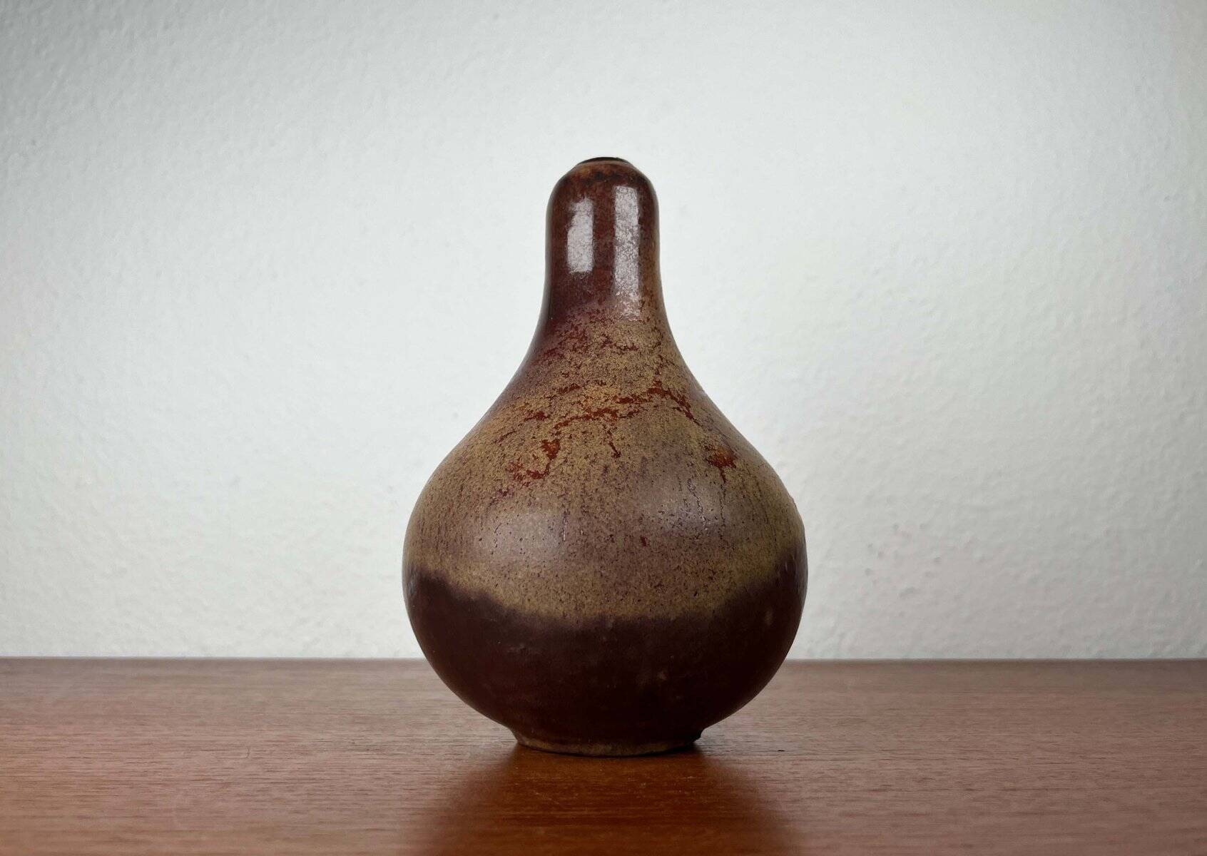 Vase calebasse en poterie d'atelier allemand du milieu du siècle de Cornelsen Kindermann Keramik, années 1960