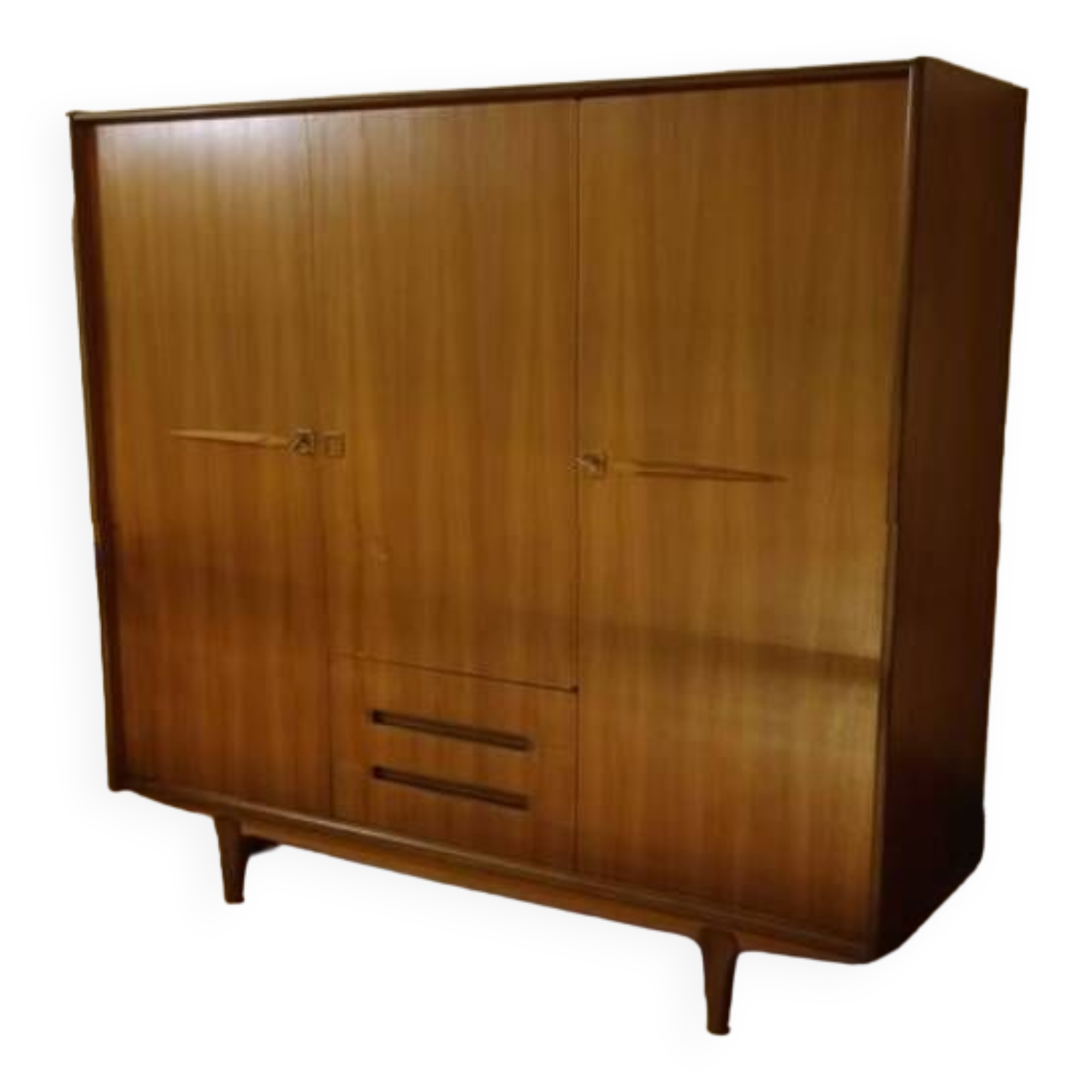 Vintage Scandinavian teak wardrobe from the 60s and 70s