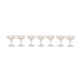 Assorted 7 engraved crystal Champagne cups.