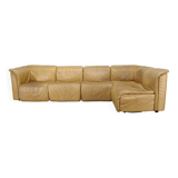 Canapé modulaire en cuir Wittmann Hochbaret des années 1970, Autriche