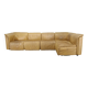 1970s Wittmann Hochbaret leather Modular Sofa, Austria