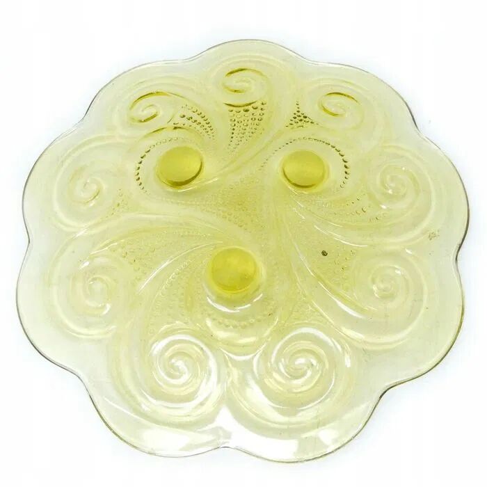 K4R Huta Józefina Assiette Citron ART DÉCO