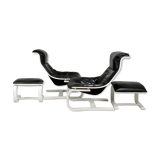 Pair of armchairs and ottomans Nelo Sweden, Sweden, circa 1975