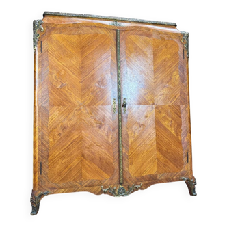 Maison Jansen, Louis XV Style Marquetry Bookcase Stamped XI