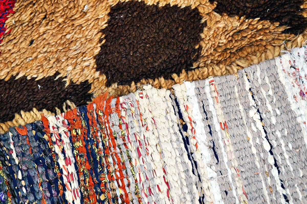 Vintage Moroccan Berber Boujaad rug 343 x 77 cm