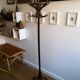 Dark wooden parrot coat holder
