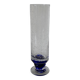 large glass vase by Biot with blue feet 1970