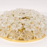 plafonnier fleur en verre Murano par Ernst Palme, Allemagne, années 1970