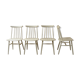 Série de 4 chaises blanches à barreaux 1960