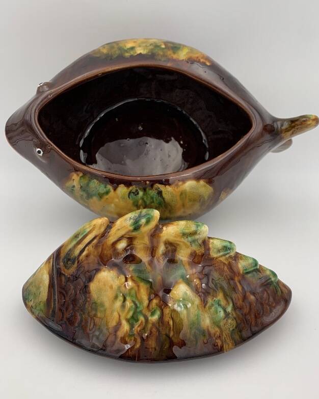 Vallauris vintage fish soup tureen, 1960s