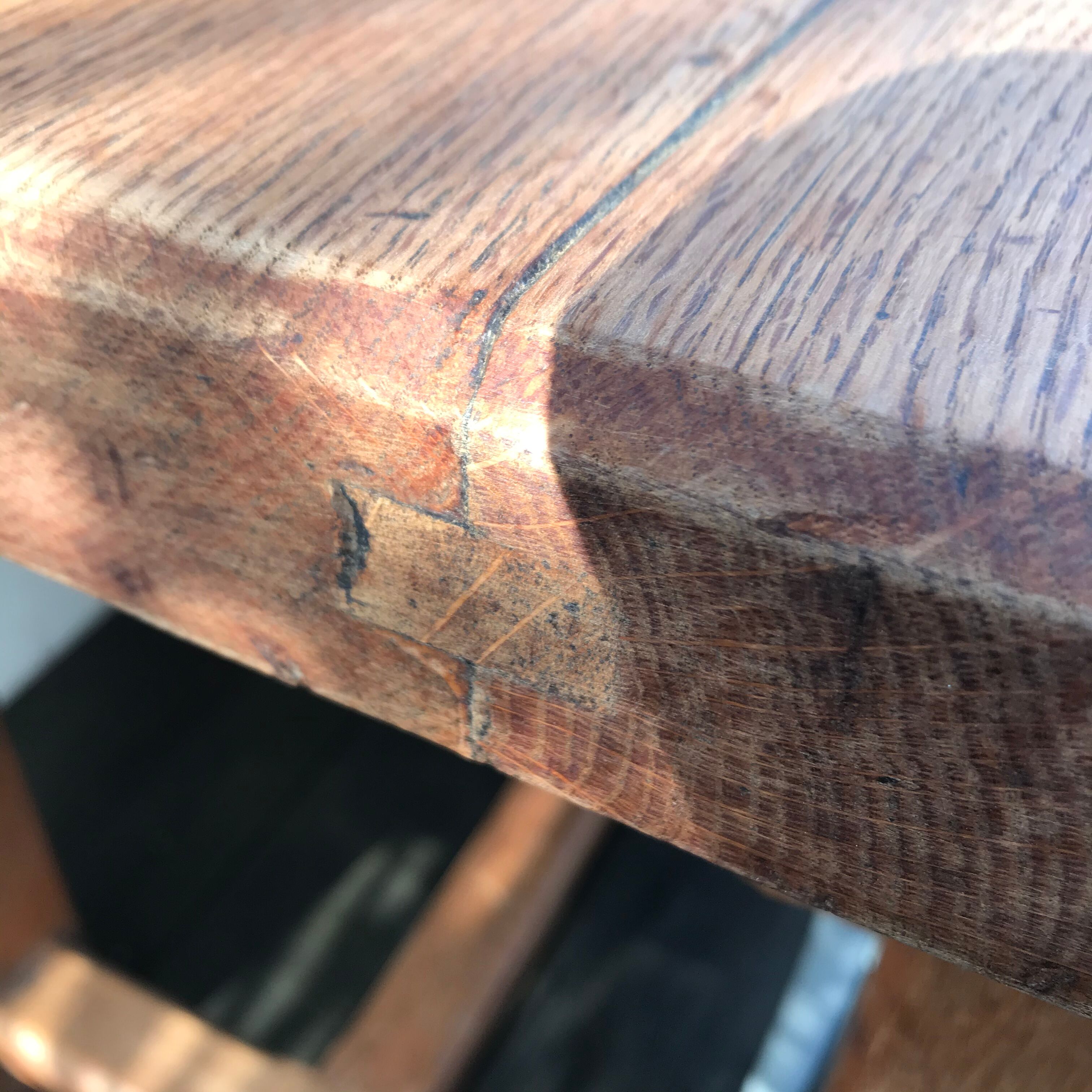 Massive old oak farm table