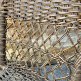 Small children's chair in beige scoubidou.