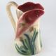 Former pichet barbotine clairefontaine "the poissons" majolica jug fish 19th