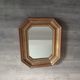 Rectangular mirror wood painted golden brown