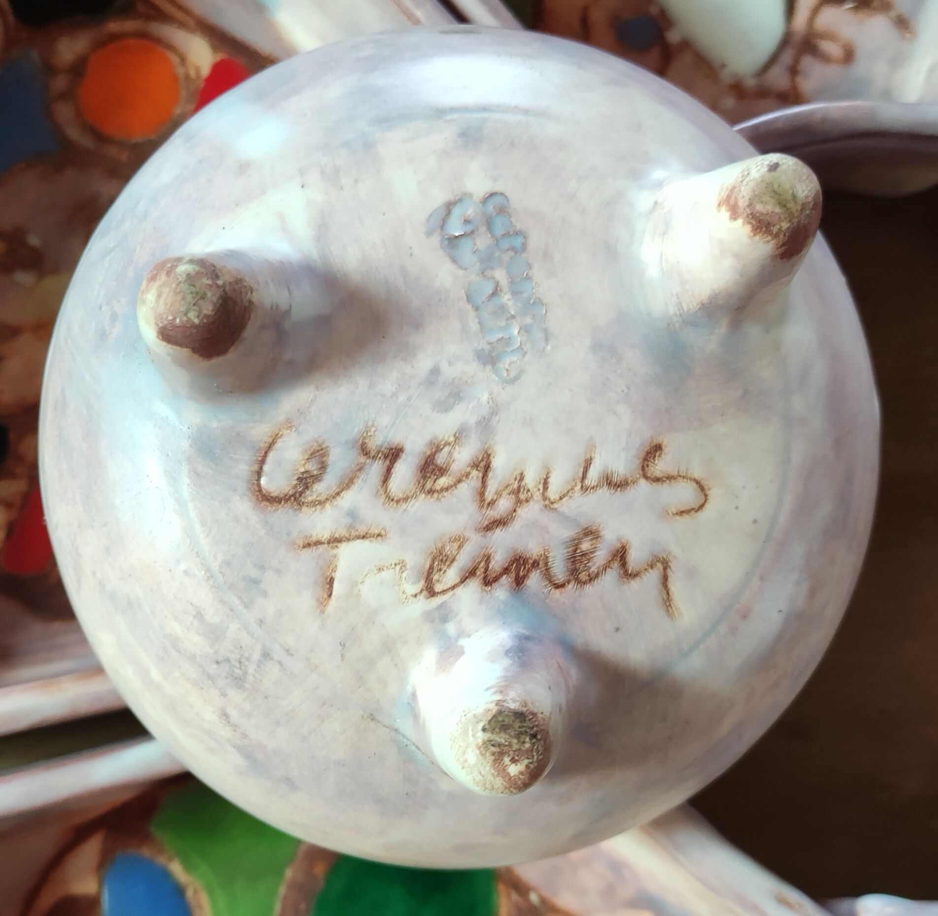 Vintage/ceramic aperitif service Vallauris Marie Christine Treinen
