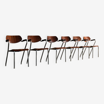 6 chaises d'école vintage, Suède