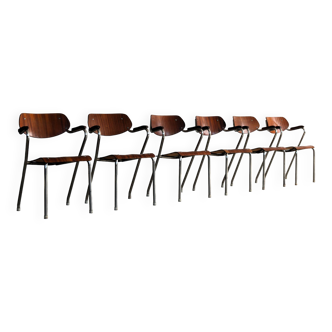 6 chaises d'école vintage, Suède