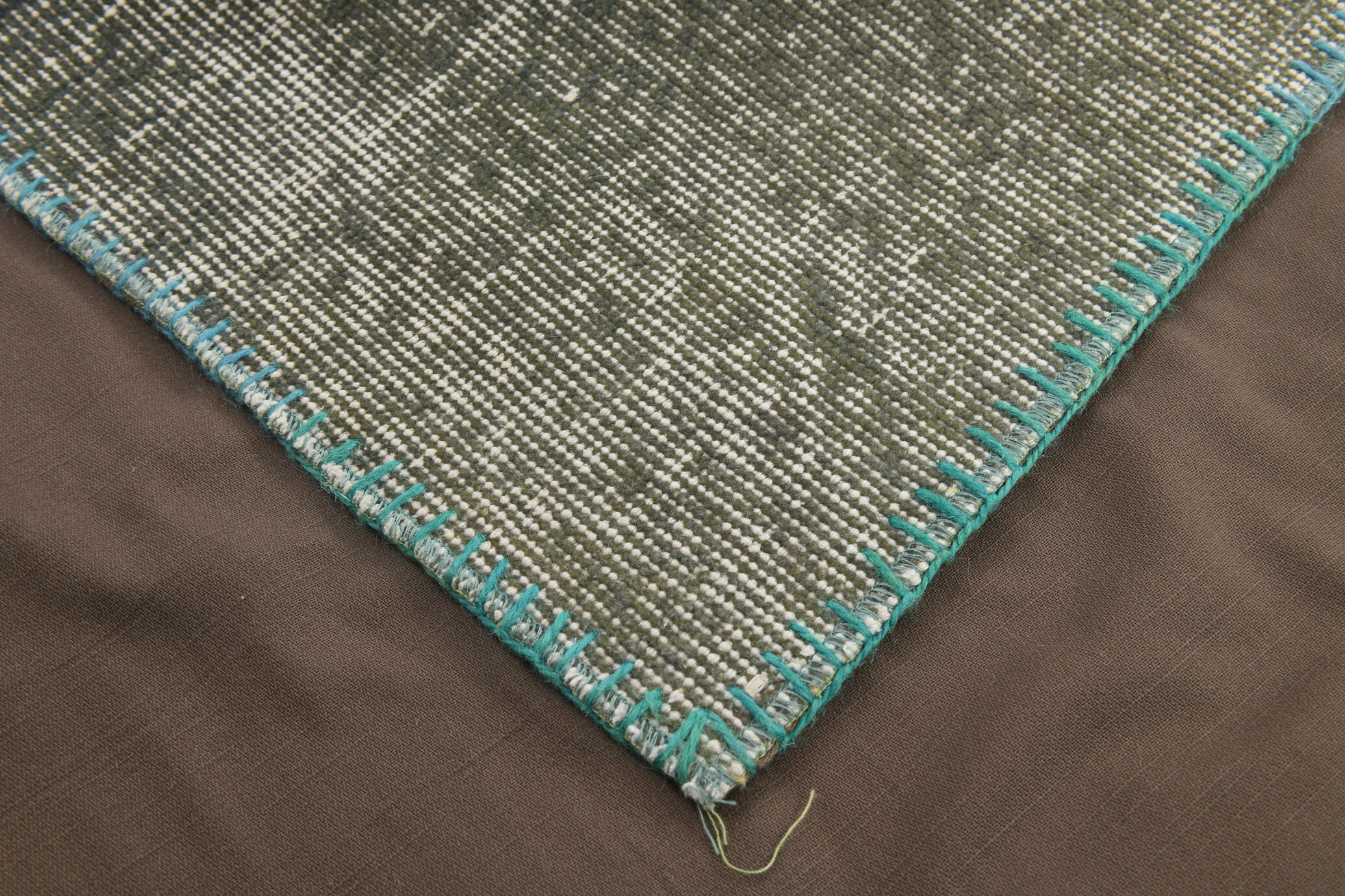7x10 oversize teal green vintage rug 300x207cm