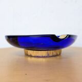 "Cobalt & Gold" ashtray