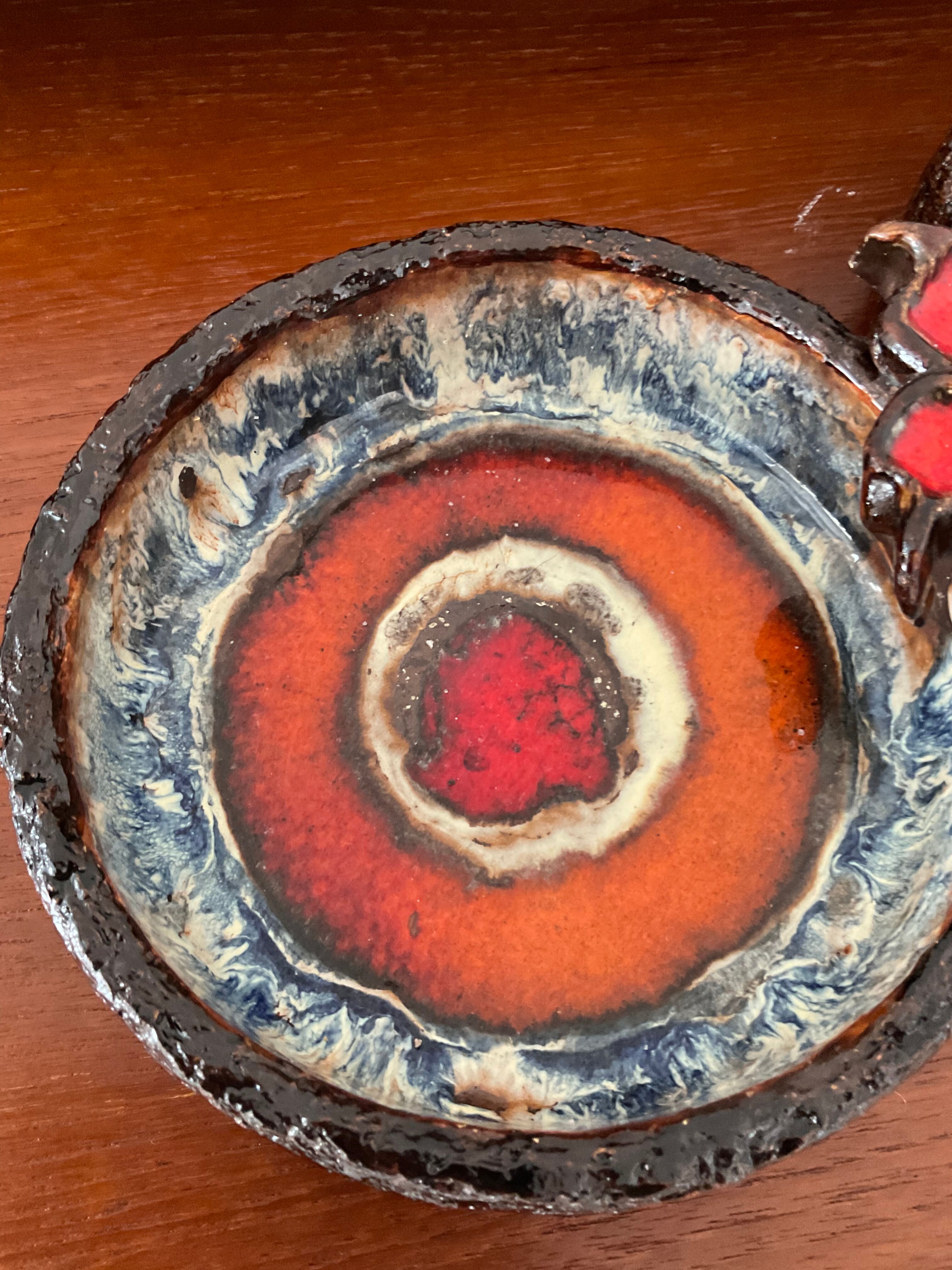 Vintage enamelled ceramic pocket empty from the 60s and 70s