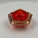 Murano 60s Sommerso Glass Vase - Mid Century Artisanal Vase Seguso Style