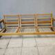 Set of 3-seater sofa + sled chair, 60/70's in oak