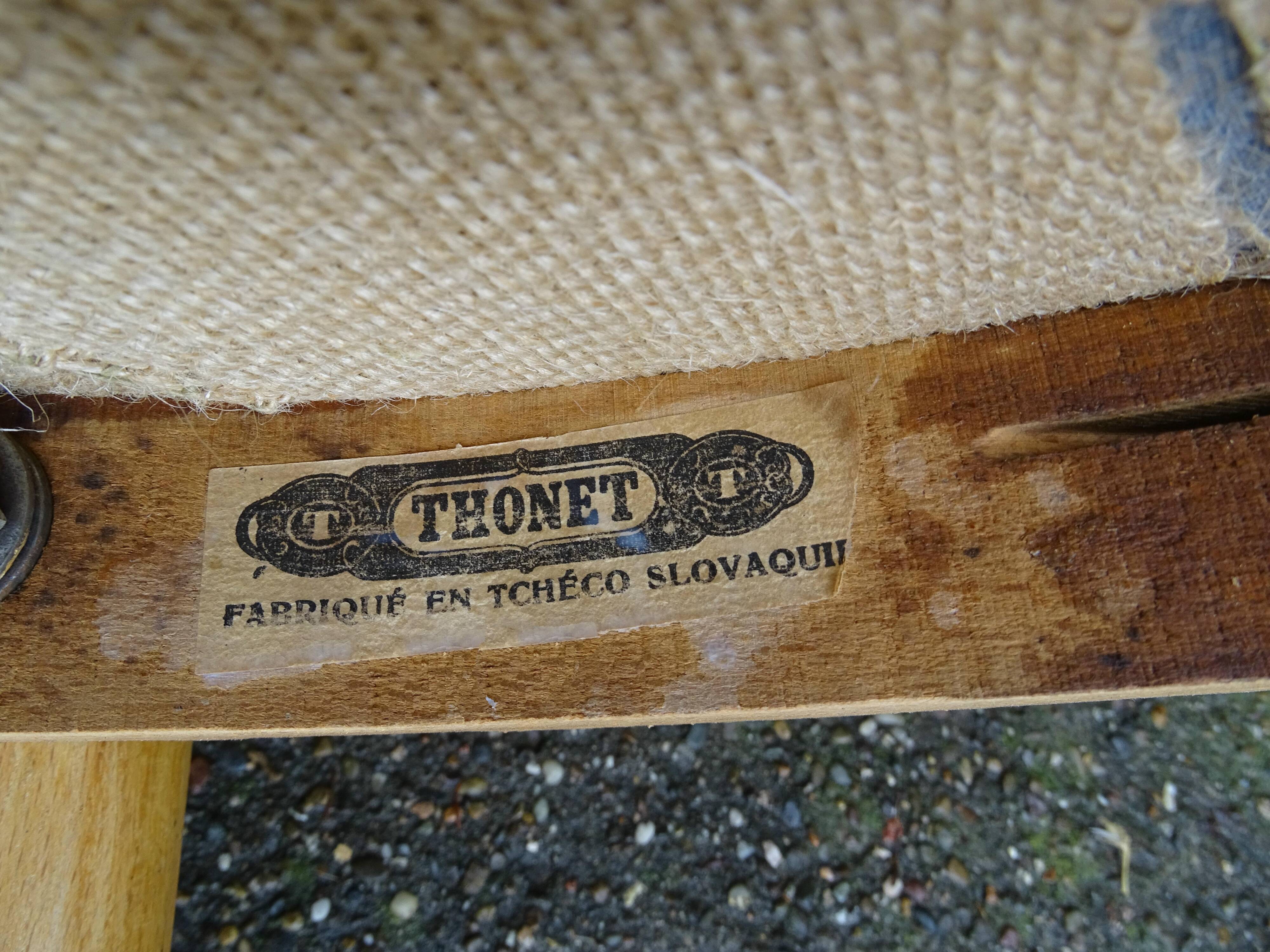 Thonet leather armchair N° A969 F, circa 1930, Art deco