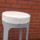 Leonardo Rossano metal and leather stool for Lapalma, Italy