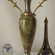 Amphore en onyx et etain vintage