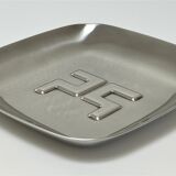 empty pocket monogrammed steel vintage design