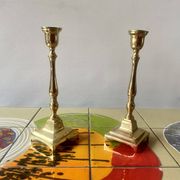 Pair of antique brass candlesticks