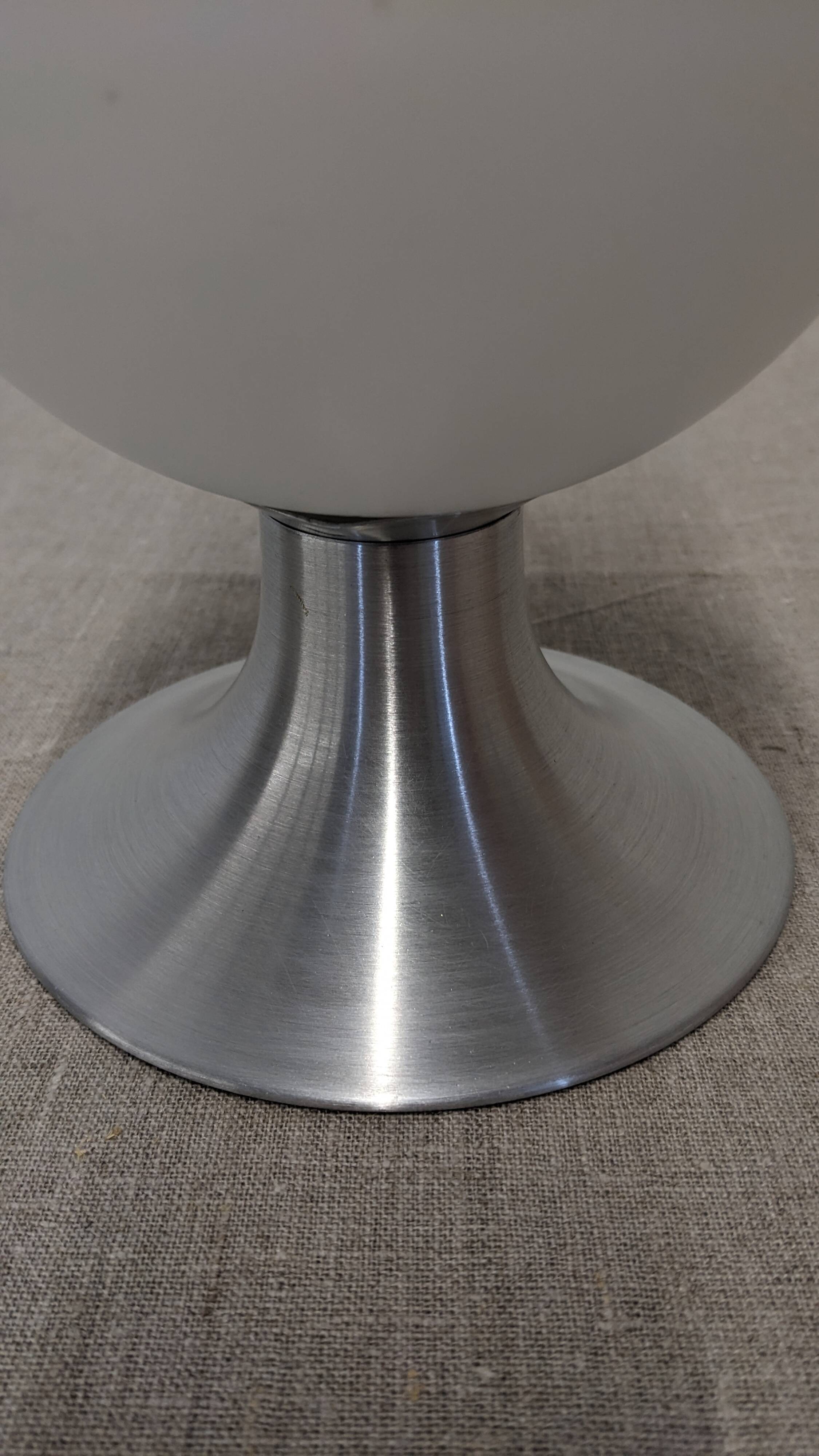 Space Age lamp in sandblasted glass from the 60s/70s