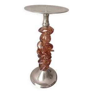 Bougeoir vintage ambre
