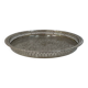 Large traditional oriental silver-plated metal tray