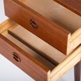 Bedside Table with 2 Drawers in Teak, Denmark, 1960s