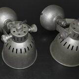 Pair of metal wall sconces