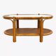 Vintage roasttan coffee table and glass top