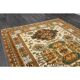 1970s Vintage Turkish Hand-Knotted Wool Cotton Yellow Area Rug 131x177