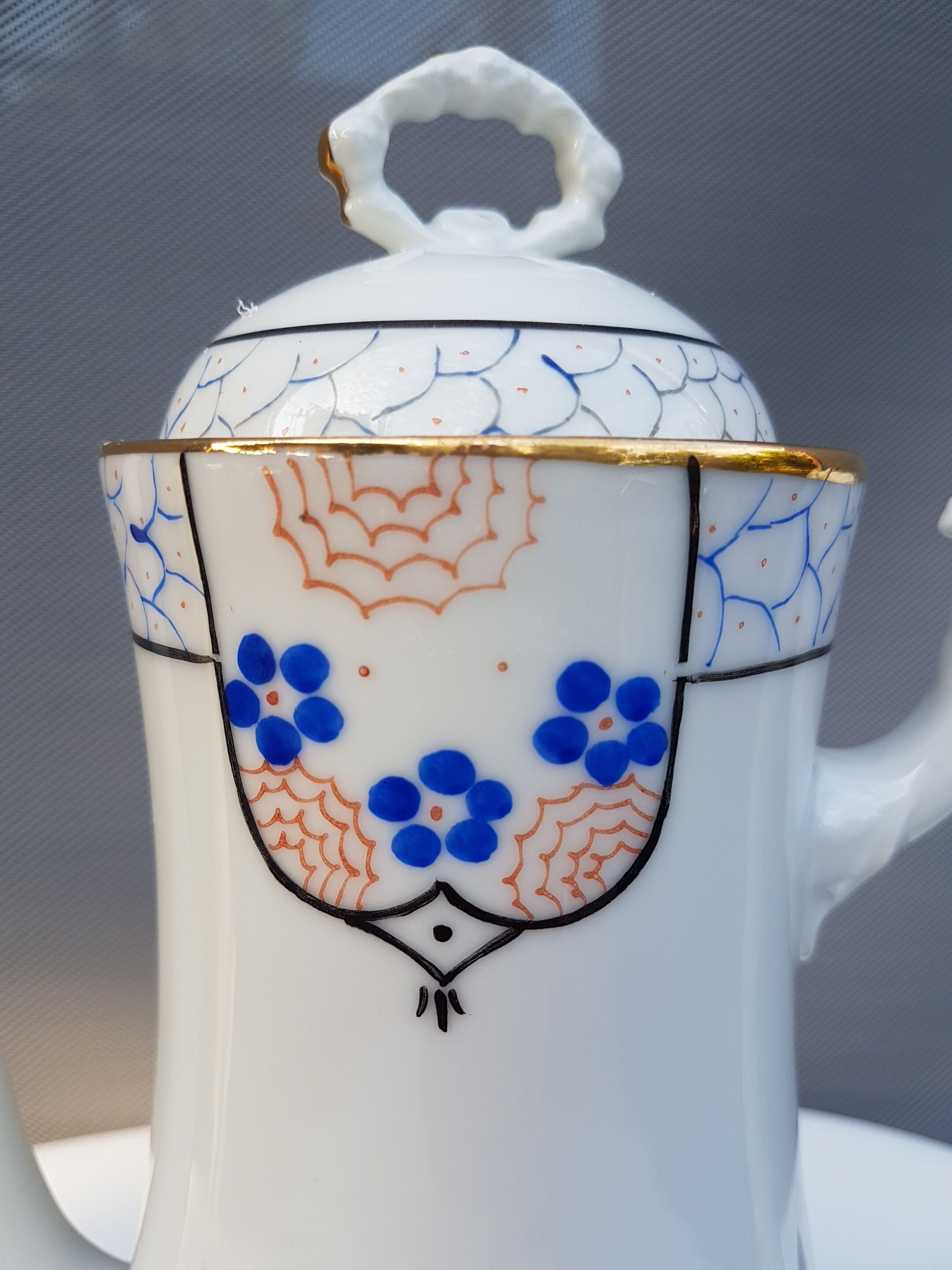 Art Deco coffee maker decor signed Paillet