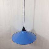 Hanging blue enamelled plate