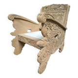 Colonial teak armchair from Ceylon