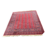 Authentic Bukhara Oriental rug in burgundy wool 200x260cm
